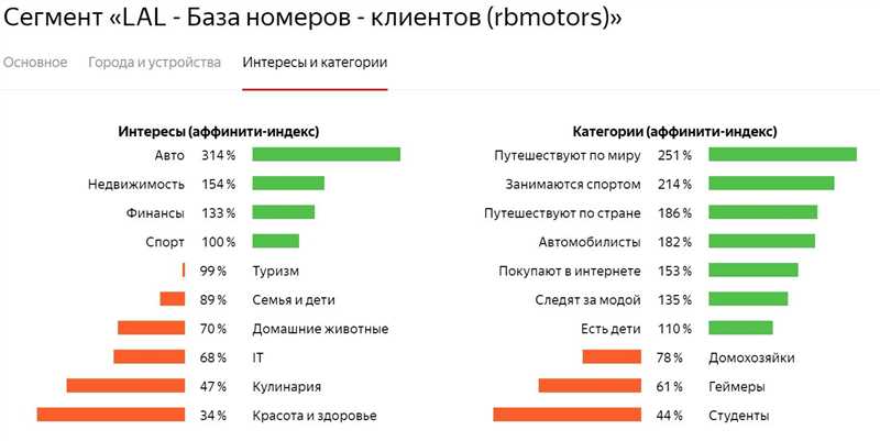 Рекомендации по использованию аффинити-индекса для настройки рекламных кампаний